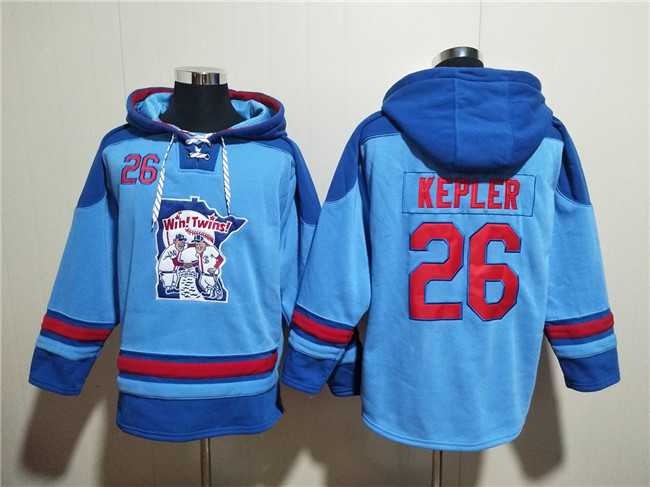 Men's Minnesota Twins #26 Max Kepler Blue Ageless Must-Have Lace-Up Pullover Hoodie,We sell and wholesale Men's Minnesota Twins #26 Max Kepler Blue Ageless Must-Have Lace-Up Pullover Hoodie on line form chian!